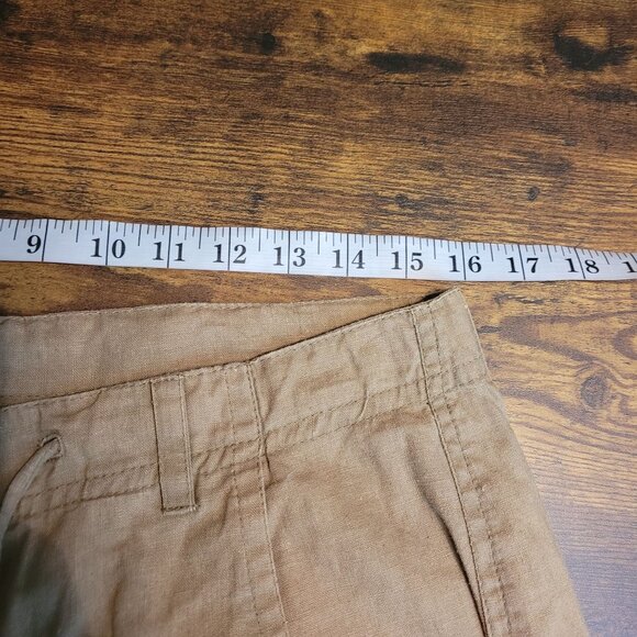 Soul Flower Hemp Blend Cargo Shorts M High Rise Tan Nature Outdoor Gorpcore - Picture 5 of 10